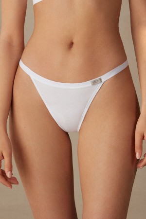 Intimissimi String Thong In Bomull Hvite | SN-ITMSM57720