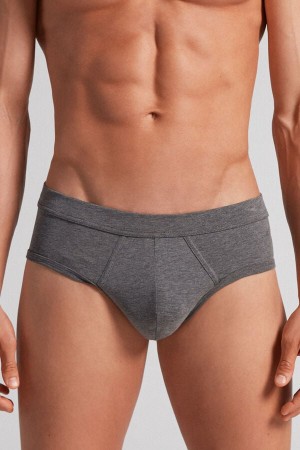 Intimissimi Supima® Bomull Briefs Mørke Grå | SN-ITMSM58540