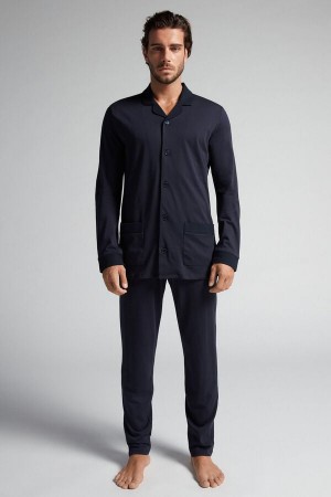 Intimissimi Supima® Bomull Pajamas Blå | SN-ITMSM58700