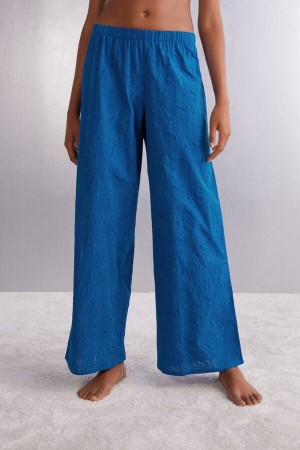 Intimissimi Sweet Escape Sangallo Full Length Pants Blå | SN-ITMSM58255