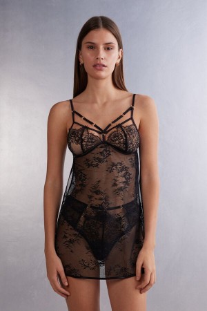 Intimissimi The Game Of Seduction Blonder Babydoll Svarte | SN-ITMSM57842
