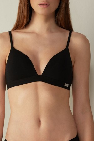 Intimissimi Tiziana Triangle Bra In Bomull Svarte | SN-ITMSM56629