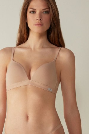 Intimissimi Tiziana Triangle Bra In Bomull Beige | SN-ITMSM56631