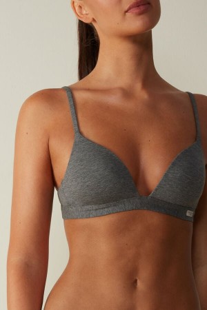 Intimissimi Tiziana Triangle Bra In Bomull Grå | SN-ITMSM56636