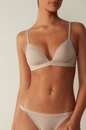 Intimissimi Tiziana Triangle Bra In Bomull Beige | SN-ITMSM56639