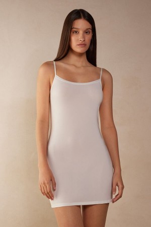 Intimissimi Ultralight Microfiber Slip Hvite | SN-ITMSM57826