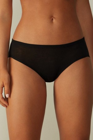 Intimissimi Ultralight Supima® Bomull Briefs Svarte | SN-ITMSM57537