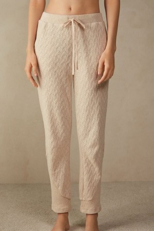 Intimissimi Vinter Braid Full Length Cuffed Pants Beige | SN-ITMSM58216