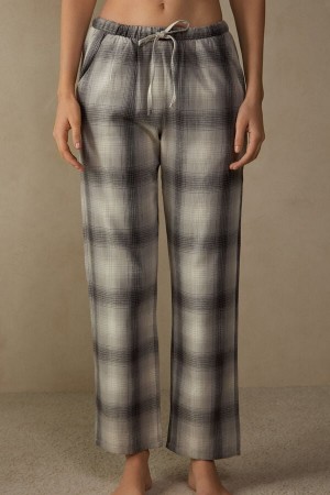Intimissimi Warm Cuddles Pants In Brushed Cloth Grå | SN-ITMSM58215